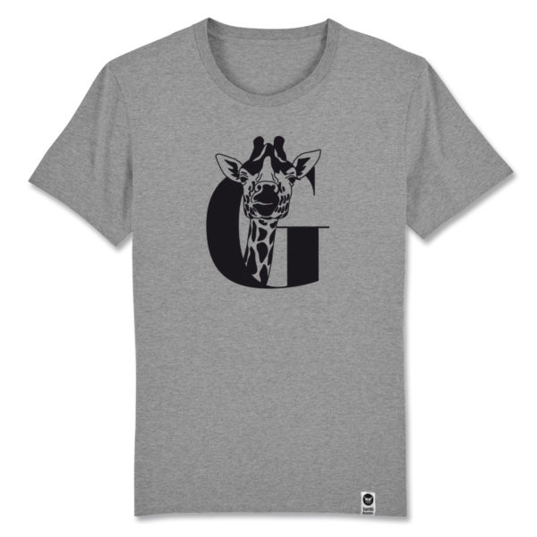 bambiboom Fairtrade T-Shirt Print Aufdruck Typo Shirt Unisex Männer Frauen Tiermotiv Giraffe
