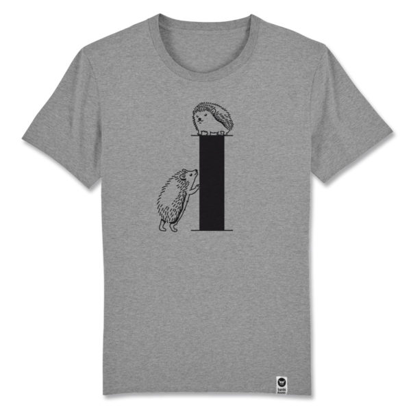 bambiboom Fairtrade T-Shirt Print Aufdruck Typo Shirt Unisex Männer Frauen Tiermotiv Igel
